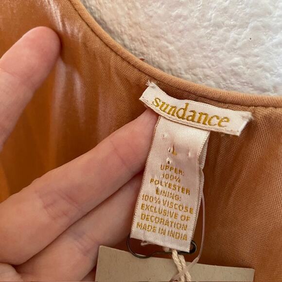 Sundance Floral Glory Dress Sequins Sleeveless Midi Drop Waist Women Large NWT - Picture 11 of 14